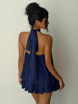 Asymmetric Halter Dress