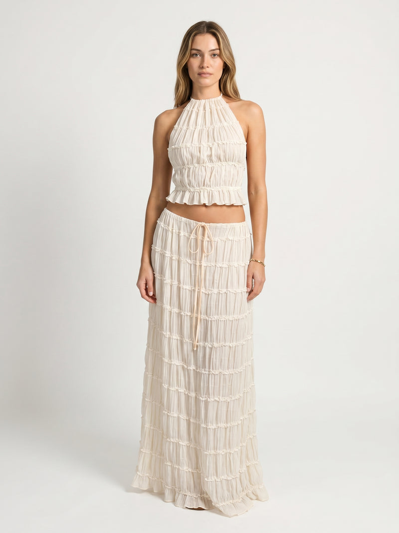 Backless Halter Lace Dress